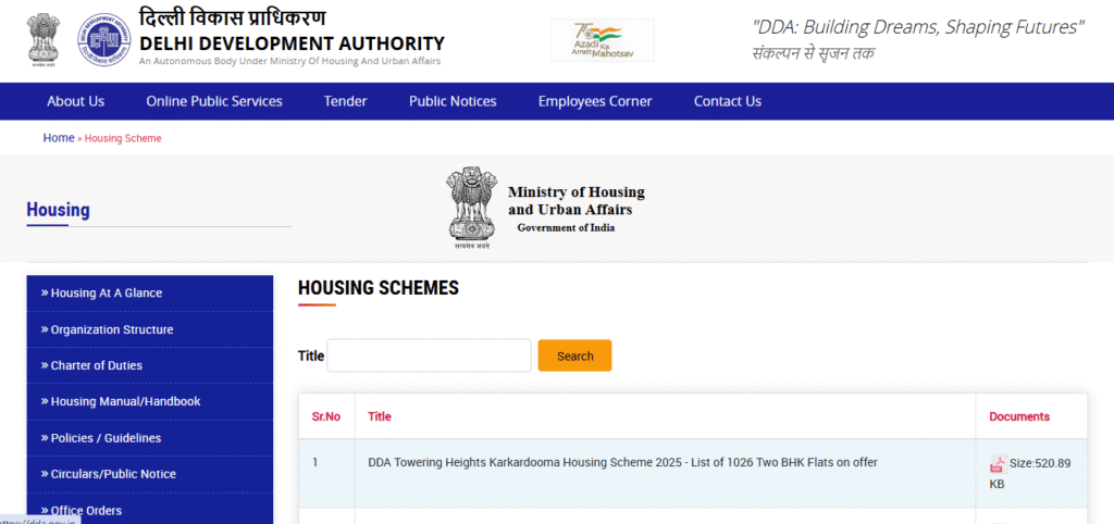 DDA Karmayogi Housing Scheme